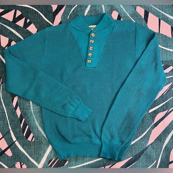 REI Sweaters Vintage Rei 5 Button Henley Knit Sweater Poshmark